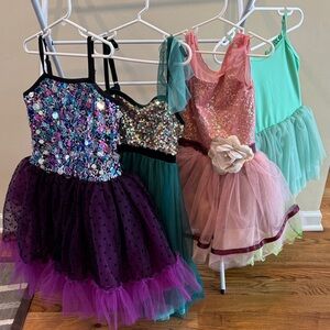 7 dress up Dance -Sparkling Sequin Kids Costume Dress Set